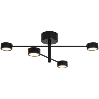Spoterie CLYDE Flex 4 spots Rail LED intégrée métal chaud IP20 Nordlux Intérieur - vue 2