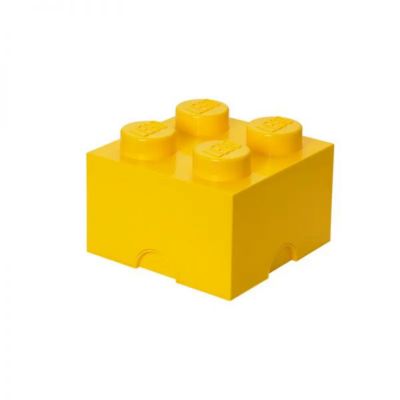 Brique de rangement Lego 4 tenons 5,7 litres - Jaune