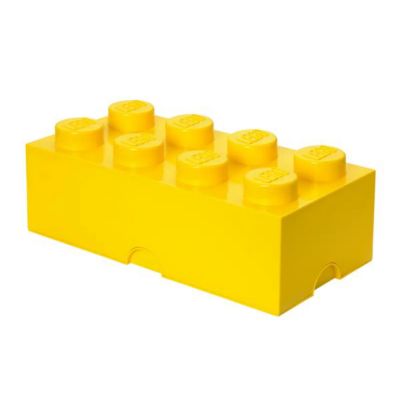 Brique de rangement Lego 8 tenons 12 Litres - Jaune