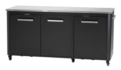 Cuisine extérieur triple avec plan de travail en inox Cozze