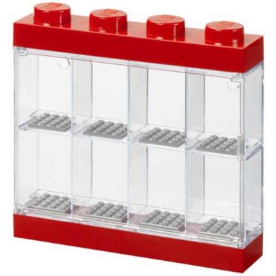 Vitrine pour 8 Figurines lego Display Case 8 Lego - Rouge