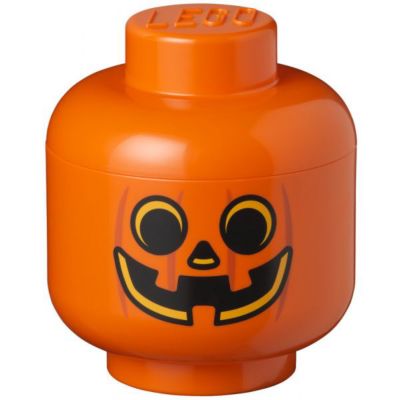 Grande Tête Lego pour rangement taille L - Citrouille