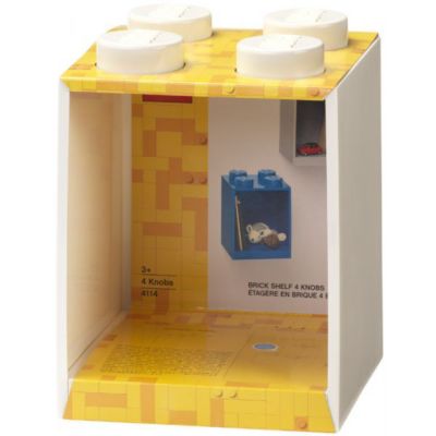 Etagère en forme de brique Lego carrée 4 tenons - Blanc