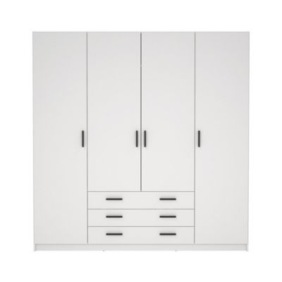 Armoire 4 portes et 3 tiroirs L196 cm - PRINT