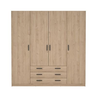Armoire 4 portes et 3 tiroirs L196 cm - PRINT