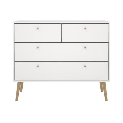 Commode BODO 4 tiroirs Style scandinave L987 x P391 x H817 cm - vue 2