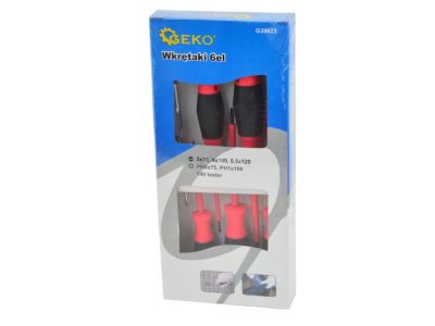 Ensemble Tournevis Isolés Électriques 6 Pièces GEKO Avec Testeur 220