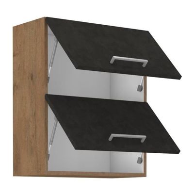 ROCK - Meuble haut cuisine - 60 cm Largeur - 2 portes basculantes - Melamine