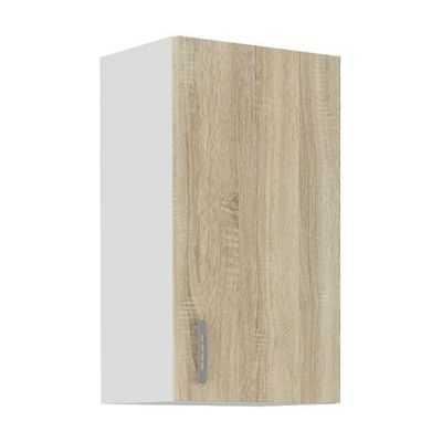 Meuble haut SARA - 1 porte - Décor chene sonoma - L40xP31xH71,5 cm - Fabriqué en Pologne