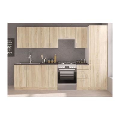 Cuisine complete SARA - Décor chene sonoma - L300 cm