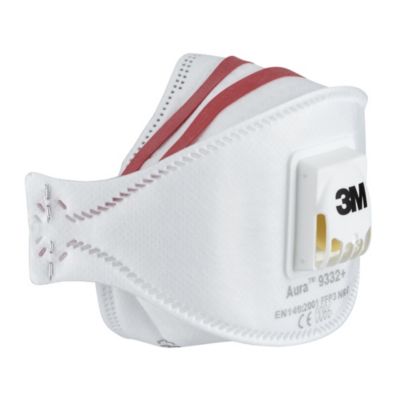 Masque respiratoire filtrant anti particule avec valve 3M 2 pièces - vue 2