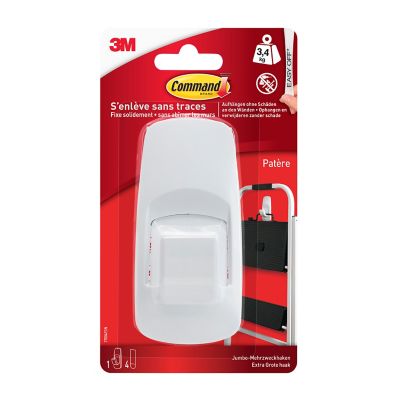 Jumbo Patère et languettes Command 17004 1 crochet + 4 languettes