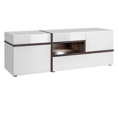 Paris Prix Meuble TV Design LED Cross 150cm Blanc - vue 2