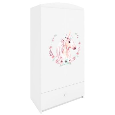 Armoire 2 portes 1 tiroir Kocot Kids Babydream Licorne - Blanc