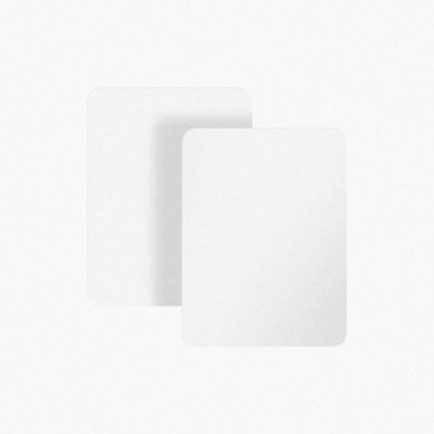 Extrémité adhésive vinyle blanche pour lamelle 3 x 4 cm