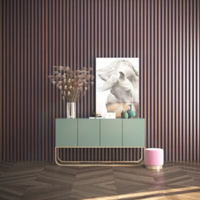 Lot de 4 tasseaux décoratifs placage papier imitation chêne athénien 3 x 280 cm