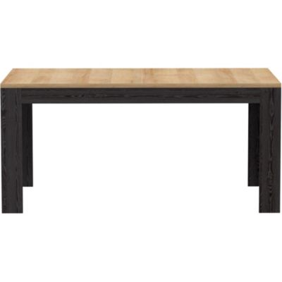 Table extensible rectangulaire Forte BOHOL 160-206.6x90.2 cm noir chene combine