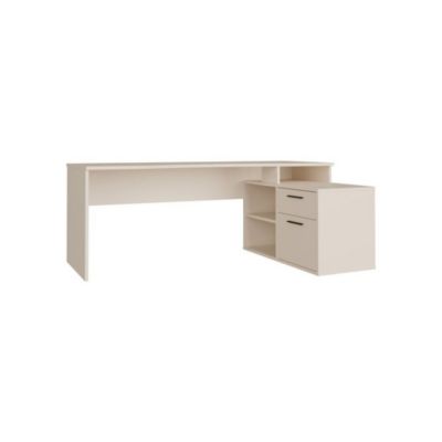 Bureau d angle FORTE TEZAUR 200 x 121.8 x 75.7 cm Beige Cashmere Bois d ingenierie