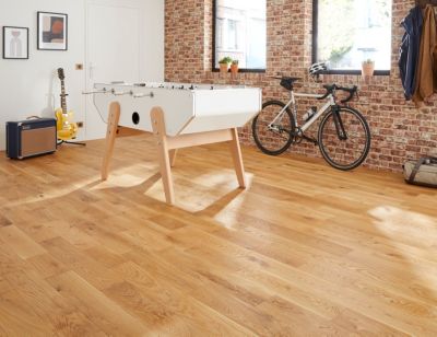 Parquet massif à coller Haro L en chêne huilé naturel