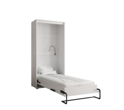 Lit escamotable home verticale 90x200 (blanc+old style)