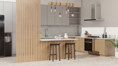 Tasseau décoratif adhésif MDF revêtu papier imprimé chêne Saragosse 34,5 x 280cm, ép. 11mm (vendu pa