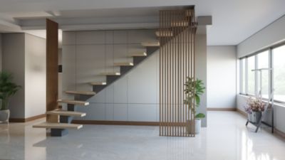 Tasseau Claustra MDF revêtu papier imprimé chêne l.81 x L.280 cm