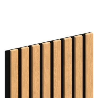 Panneau HDF noir avec lamelles 40 x 280 cm