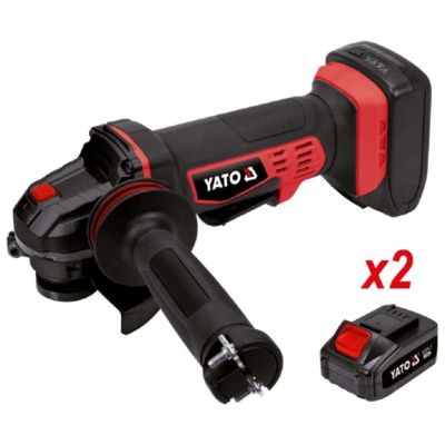 Meuleuse angle yato sans fil ytat-82828 18 V 2200 W Batterie 3 Ah 1 cm