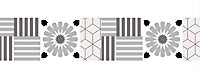 6 bandes adhésives motif mix match gris L.4,8 x H.195 x l.0,4cm