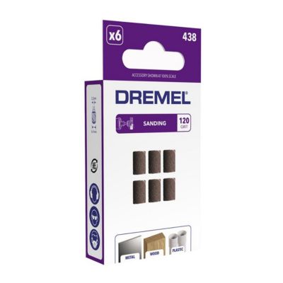 6 bandes tambour 1/4 grain fin Dremel Ø6,4 mm