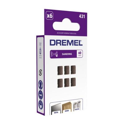 6 bandes tambour 1/4 gros grain Dremel Ø6,4 mm