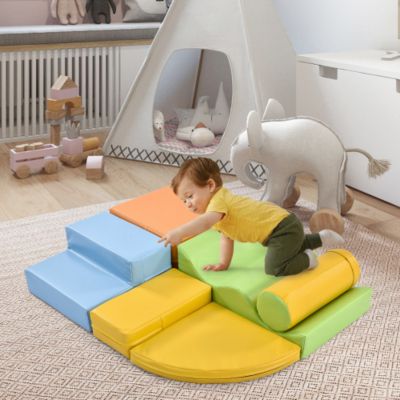6 blocs de construction géants pour enfants - Escalier et toboggan ...