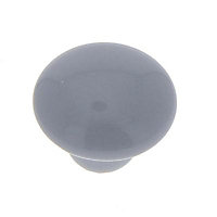 6 boutons de meuble Antan porcelaine tourterelle Ø32 mm