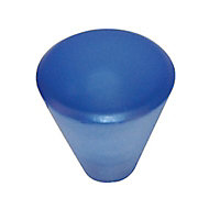 6 boutons de meuble Cône plast. bleu 2,3 x 2,3 cm