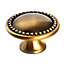 6 boutons de meuble métal Colours Amari doré vieilli Ø34 mm