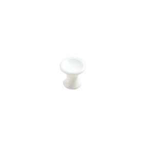6 boutons de meuble plastique Neko blanc brillant Ø25 mm