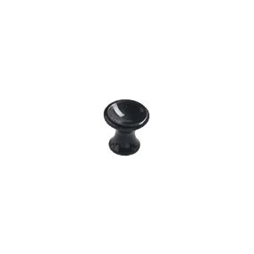 6 boutons de meuble plastique Neko noir Ø25 mm