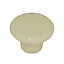6 boutons de meuble porcelaine ivoire 3,3 x 2,6 cm