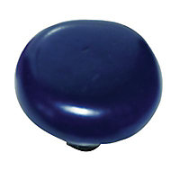 6 boutons de meuble rond bleu foncé 3,4 x 2,7 cm