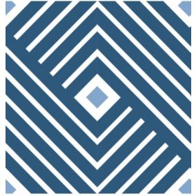 6 carreaux adhésifs motif carré bleu L.15 x H.15 x l.0,4cm