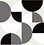 6 carreaux adhésifs motif demi cercle L.15 x H.15 x l.0,4cm