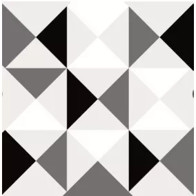 6 carreaux adhésifs motif géométrique gris L.15 x H.15 x l.0,4cm