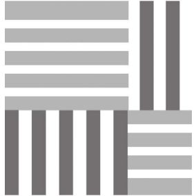 6 carreaux adhésifs motif rayures grises L.15 x H.15 x l.0,4cm