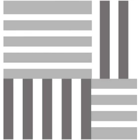 6 carreaux adhésifs motif rayures grises L.15 x H.15 x l.0,4cm