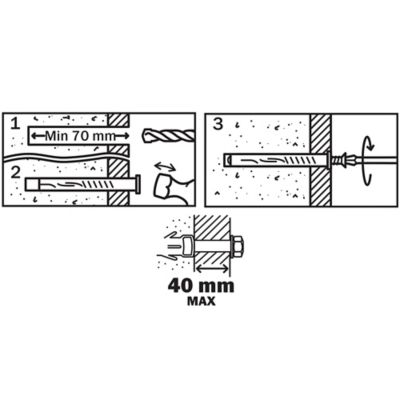 6 chevilles d'expansion Diall nylon pour cadres CSHX 10x100mm