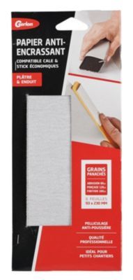 6 feuilles d'abrasif grains panachés