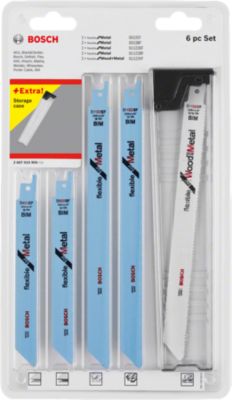 6 Lames Scie Sabre BIM Flexible Multi-mat. 150/200/225mm-2607010906