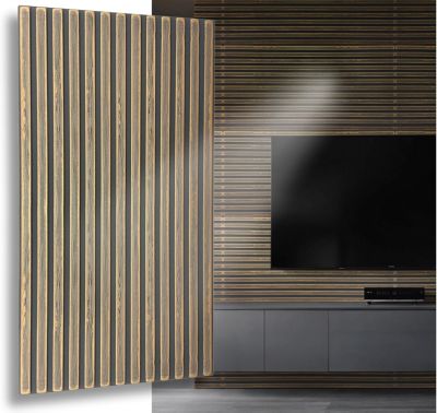 6 m2 12 pièces Panneaux muraux de plafond en polystyrène Effet lamelle Décor Imitation Lamelle Revêtement léger XL Slats Gold