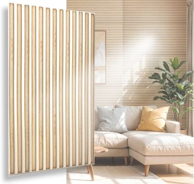 6 m2 12 pièces Panneaux muraux de plafond en polystyrène Effet Lattes Décor Imitation Lamelle Revêtement léger Slats White Gold