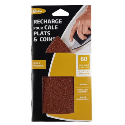 6 patins corindon pour cale plat et coins gros grain
